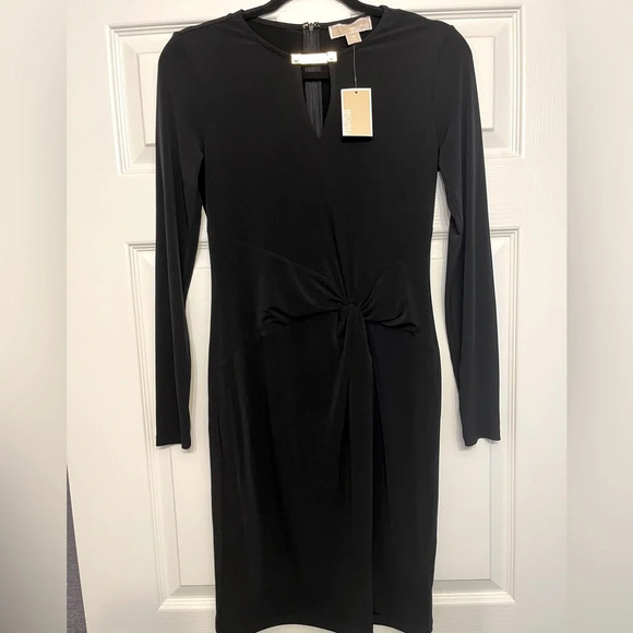 🆕 Michael Kors Black Knotted Dress - Picture 2 of 5